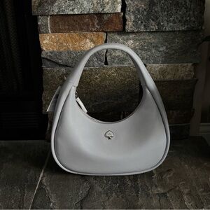 NWT Kate Spade Kayla Crescent Shoulder Bag Grey In Dust Bag XMAS Gift